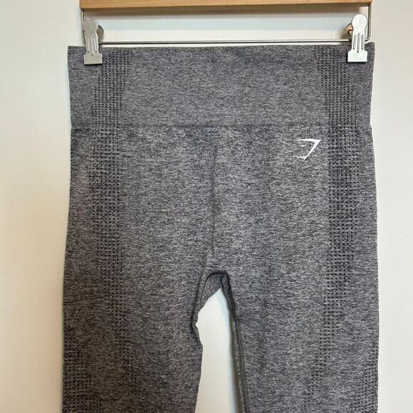 Gymshark Womens Athletic Vital Seamless Leggings Size Large Smokey Grey - Picture 2 of 14